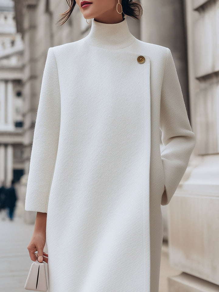 Buttoned Elegant Wool Coat