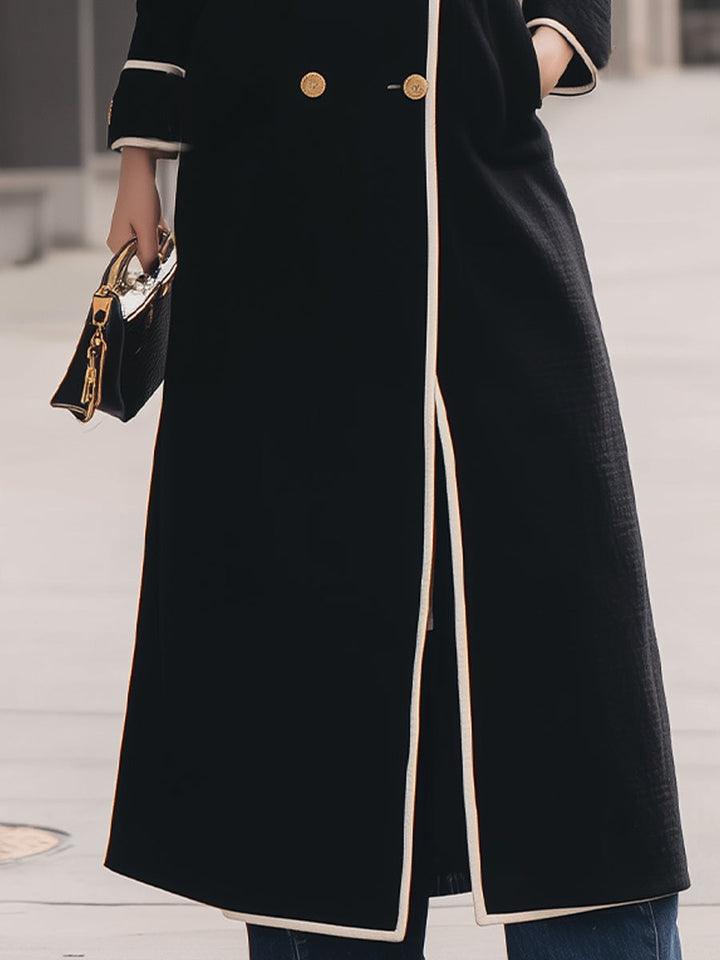 Elegant Double-Breasted Belted Coat