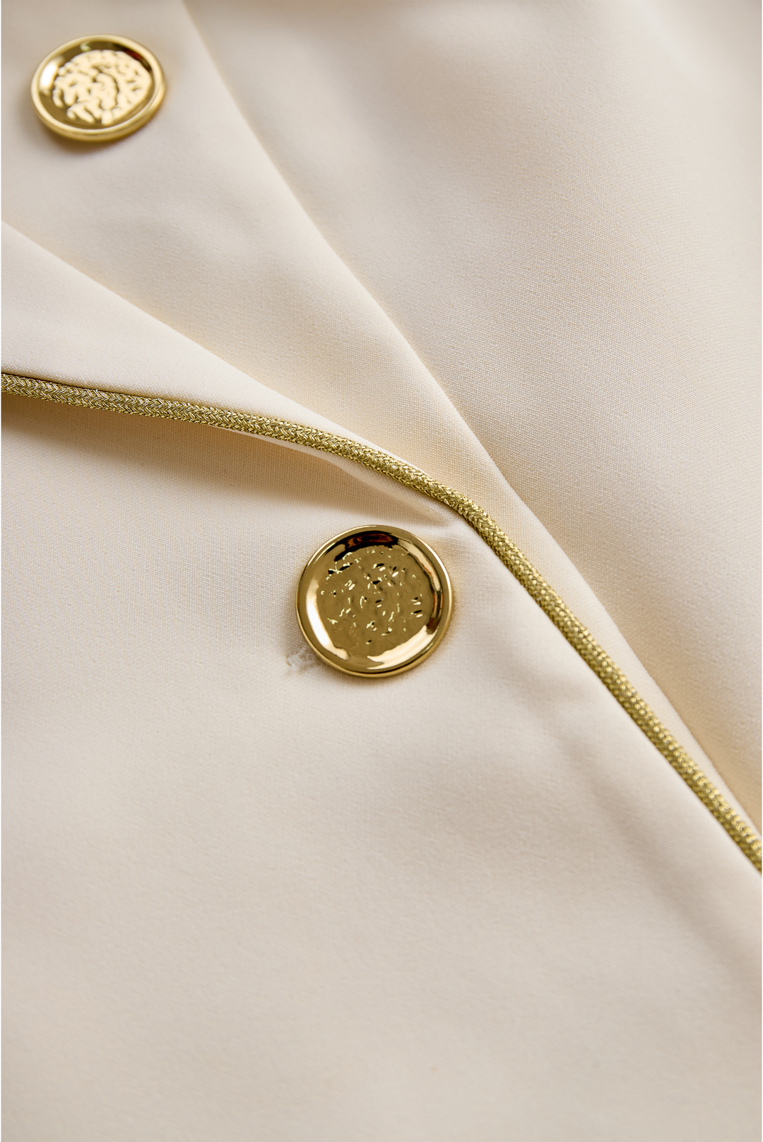 White Gold Trim Romper