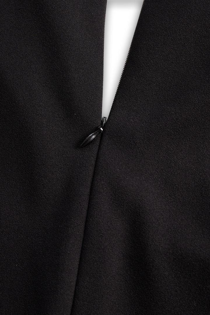 Isabella | Black Belted Sheath Dress