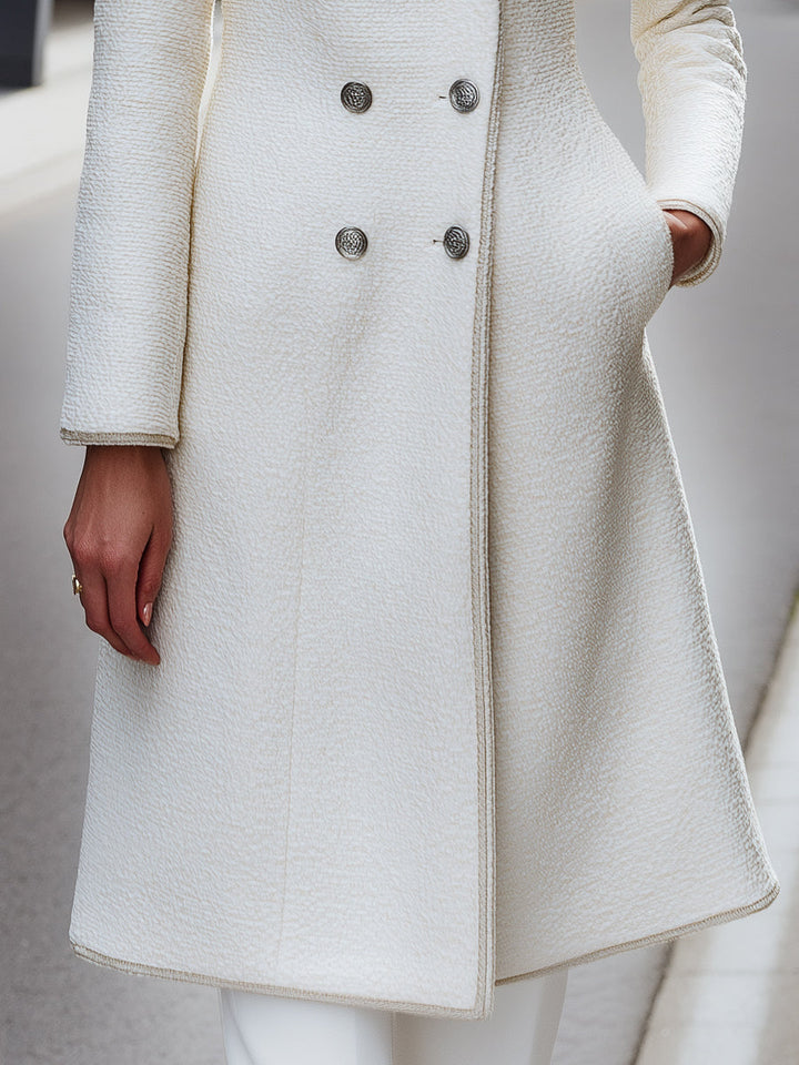 Textured Wool-Blend Coat
