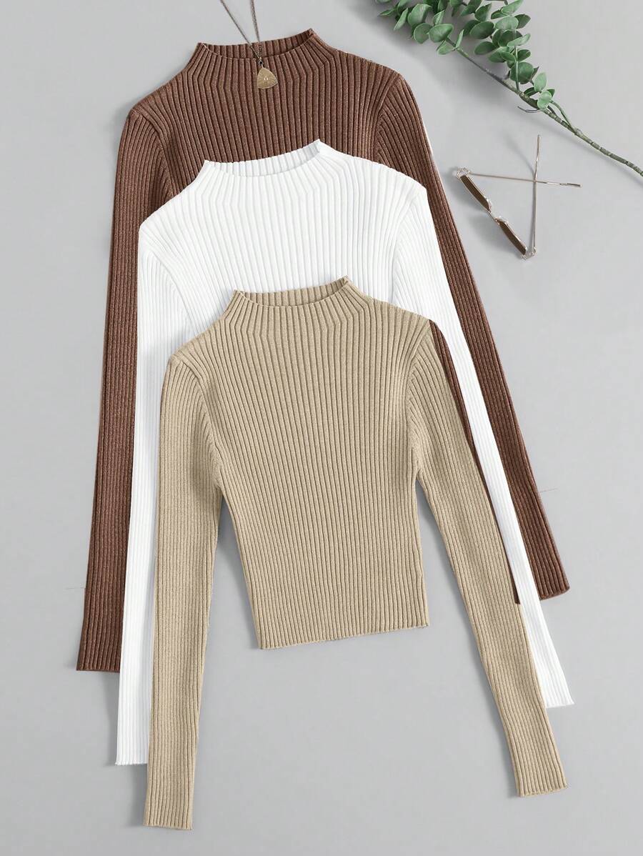 Diane 3-delat ribbstickat tröjset
