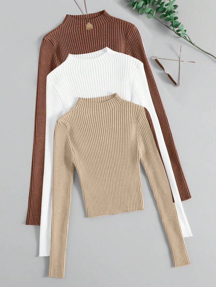 Diane 3-delat ribbstickat tröjset