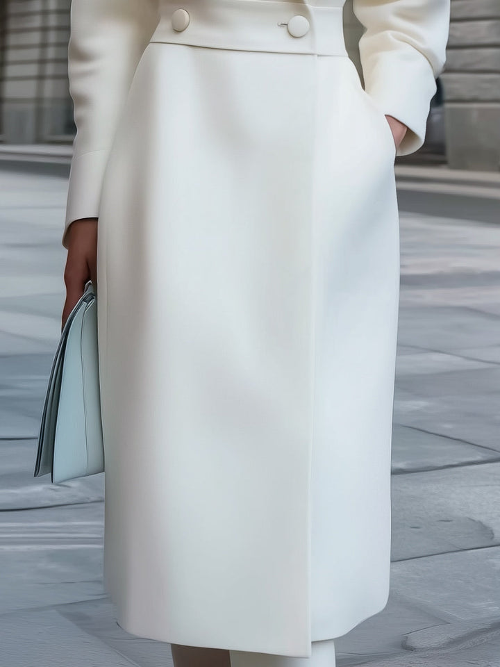 Chic Double-Breasted Wool Coat
