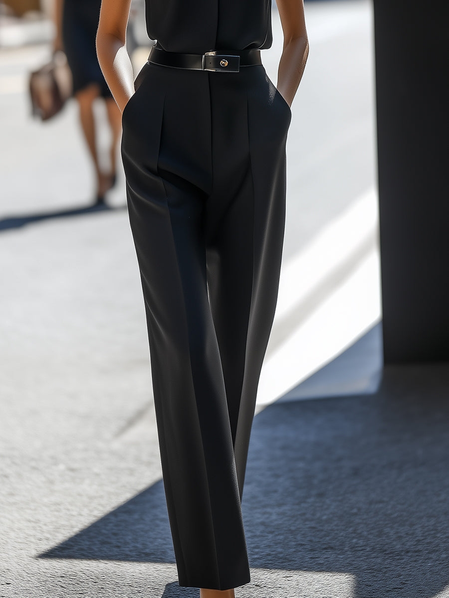 Elegant Sleeveless Tailored Jumpsuit