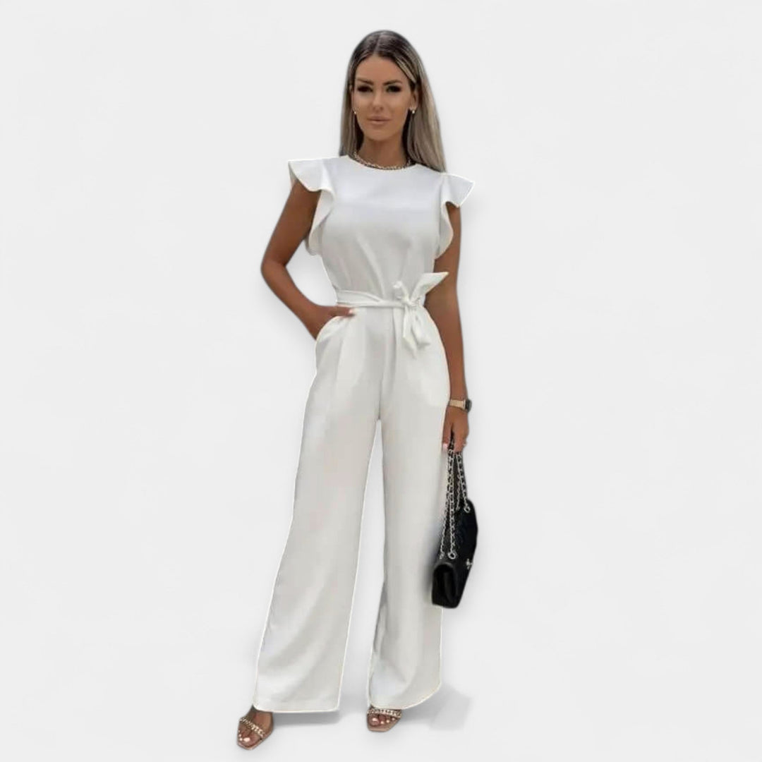 Elegant jumpsuit med skärp