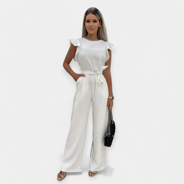 Elegant jumpsuit med skärp