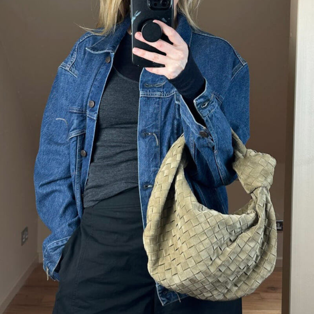 Flair Stor Flätad Handväska