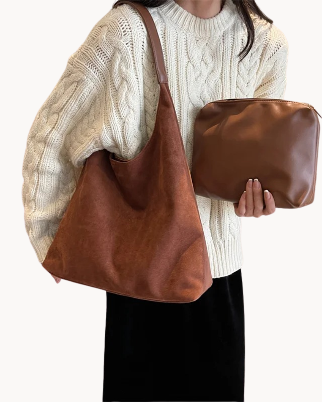 Elegant tidlös damhandväska