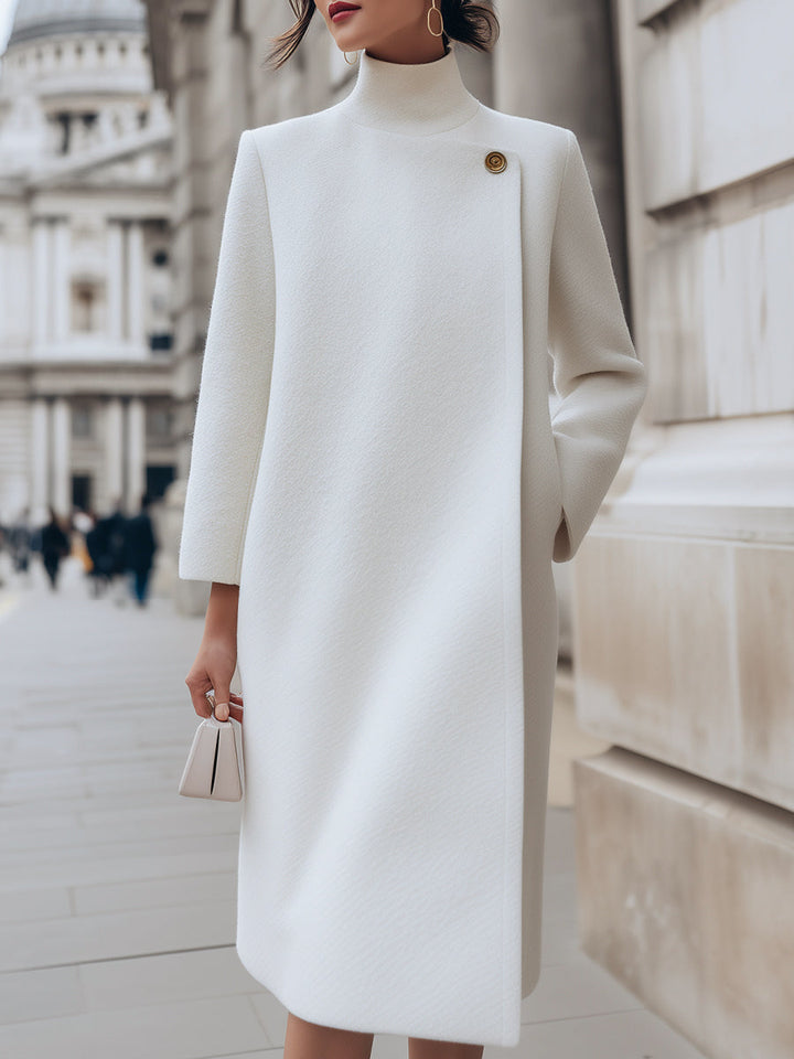 Buttoned Elegant Wool Coat