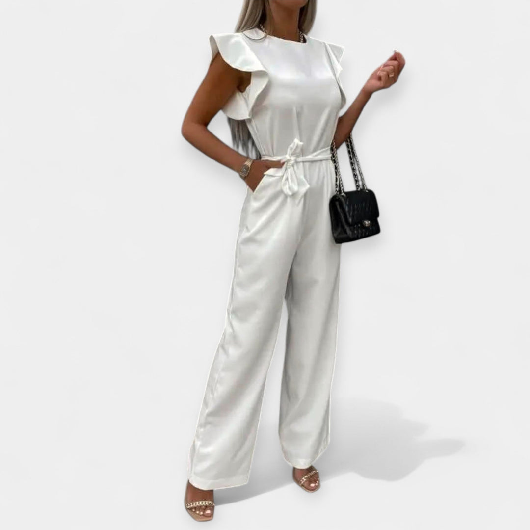 Elegant jumpsuit med skärp
