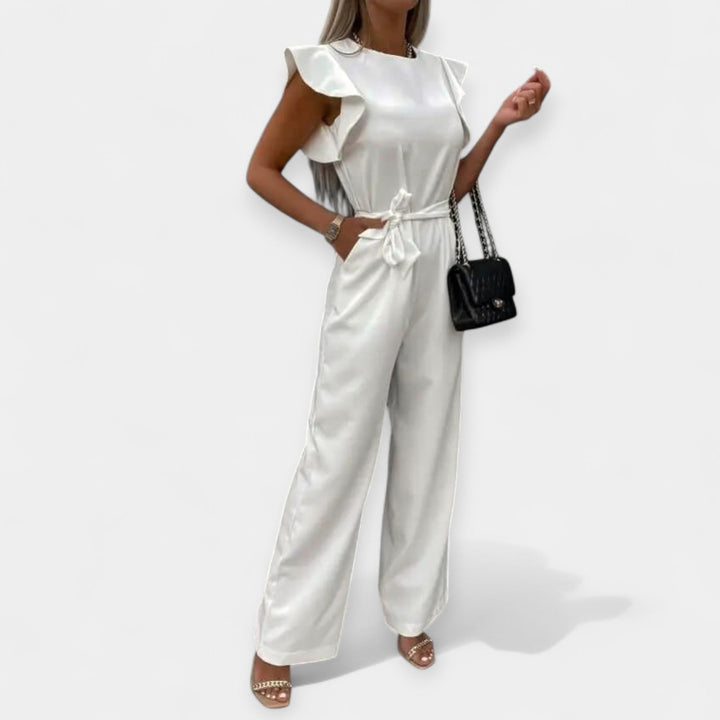 Elegant jumpsuit med skärp