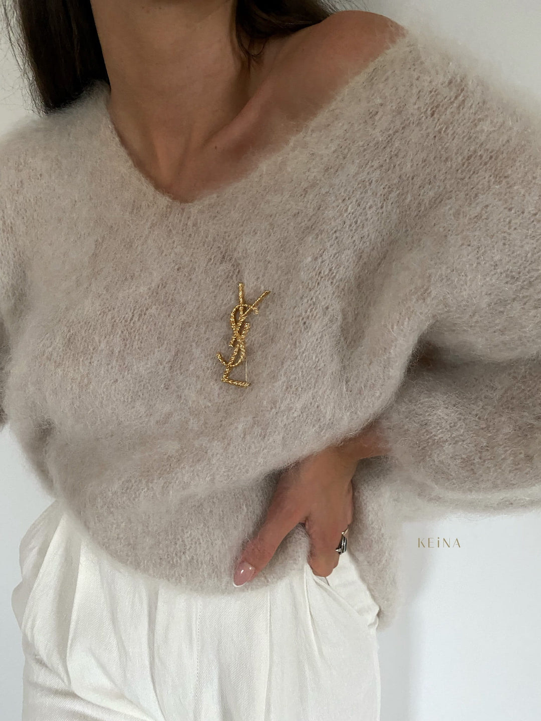 LINDA | Mjuk mohairärmtröja