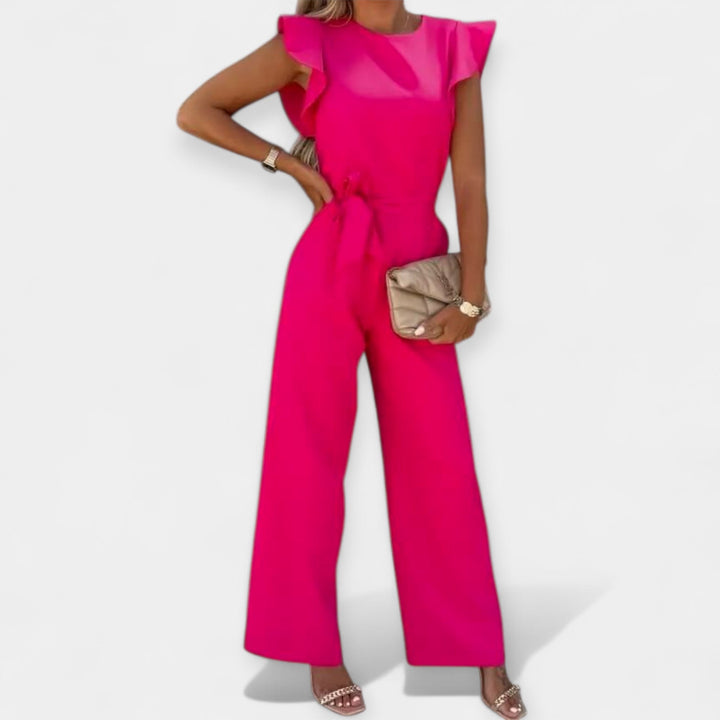 Elegant jumpsuit med skärp