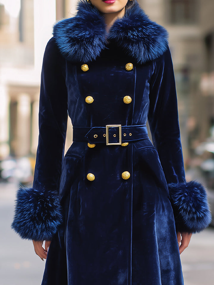 Royal Velvet Faux Fur Coat
