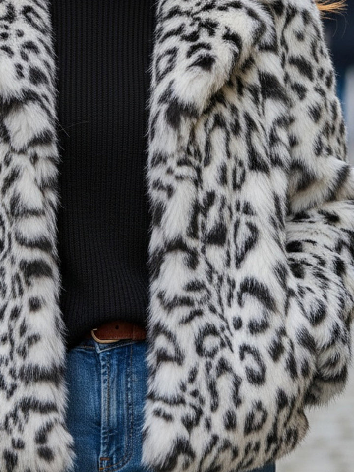 Faux Fur Leopard Jacket