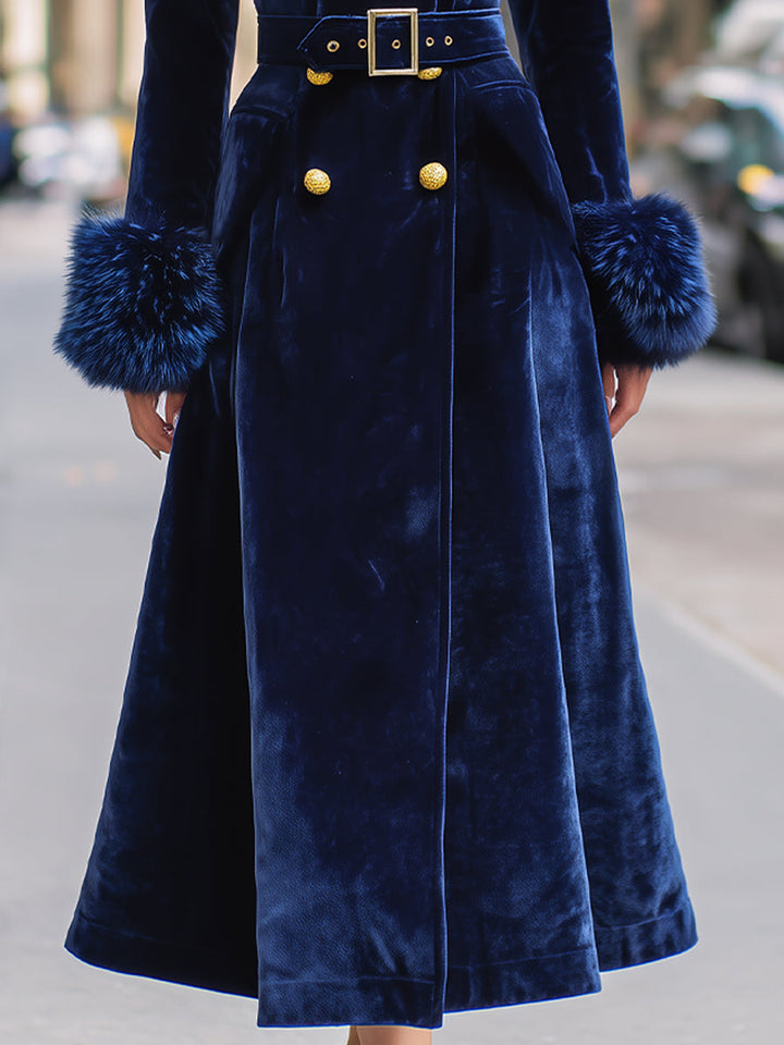 Royal Velvet Faux Fur Coat