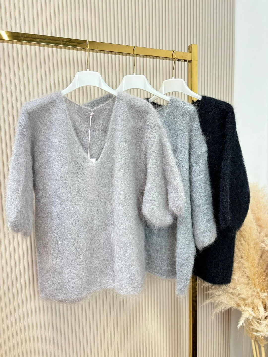 LINDA | Mjuk mohairärmtröja