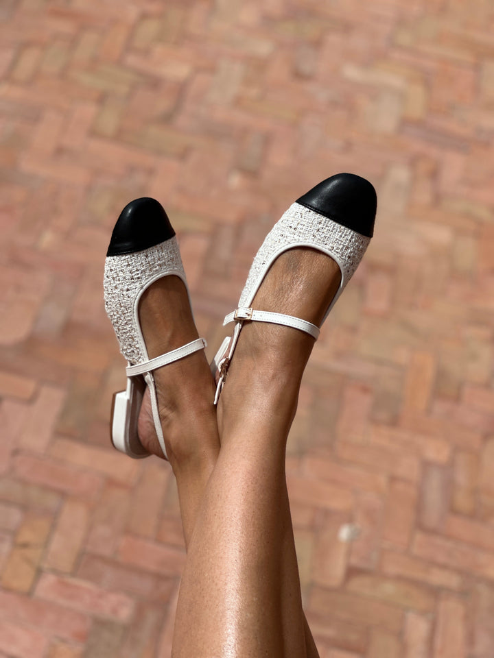 Maria™ | Slingbacks i tweed