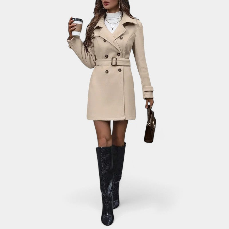 Zara | Elegant dubbel trenchcoat med skärp
