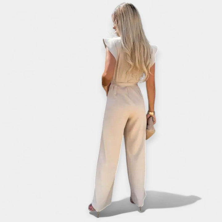 Elegant jumpsuit med skärp