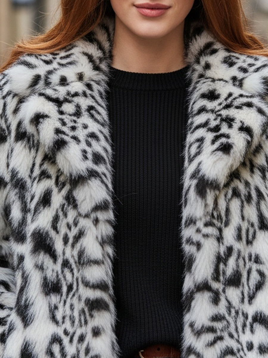 Faux Fur Leopard Jacket