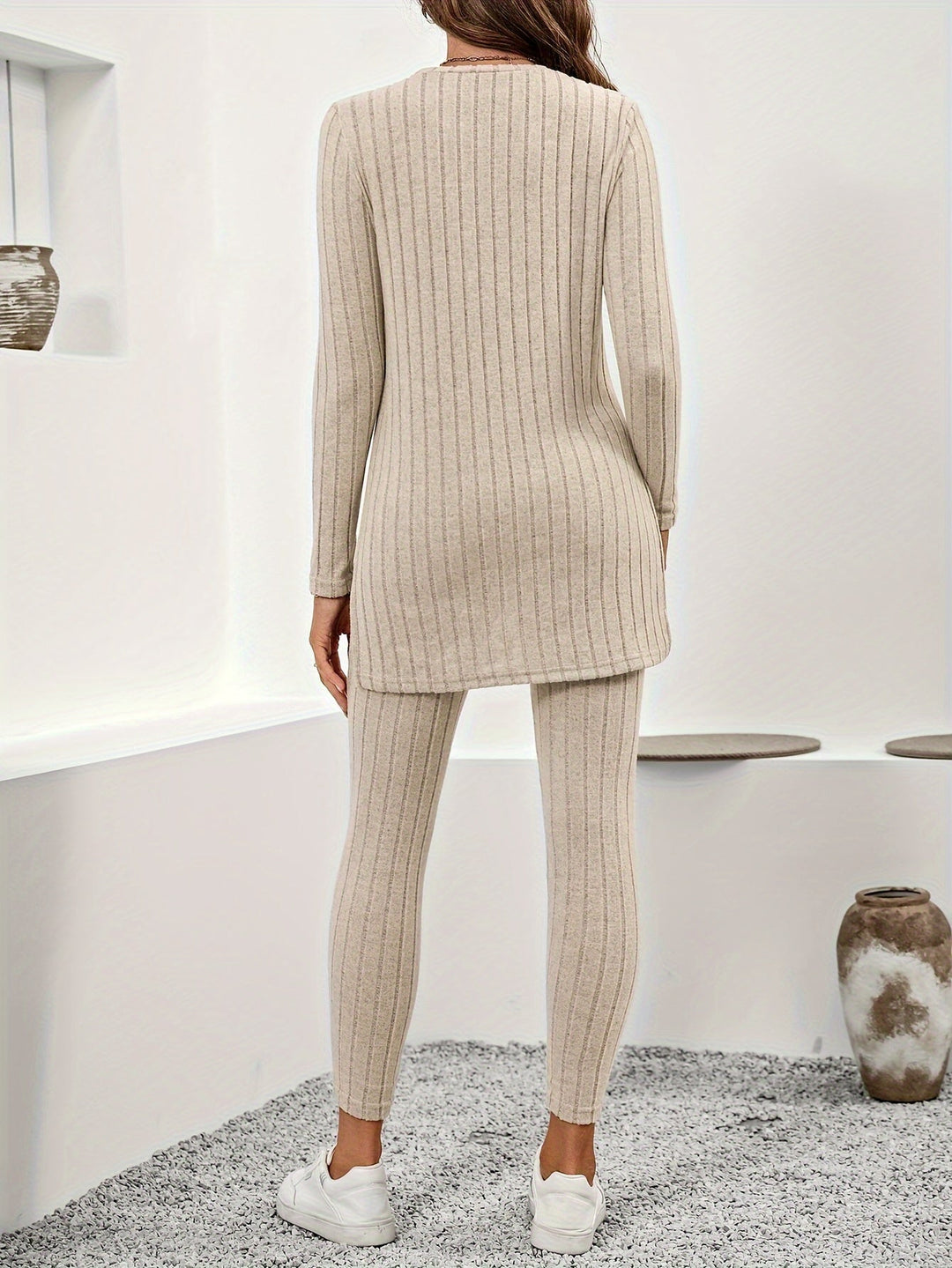 Mila Ribbad loungewear-set