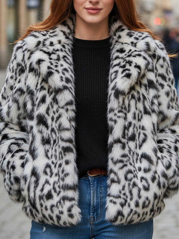 Faux Fur Leopard Jacket