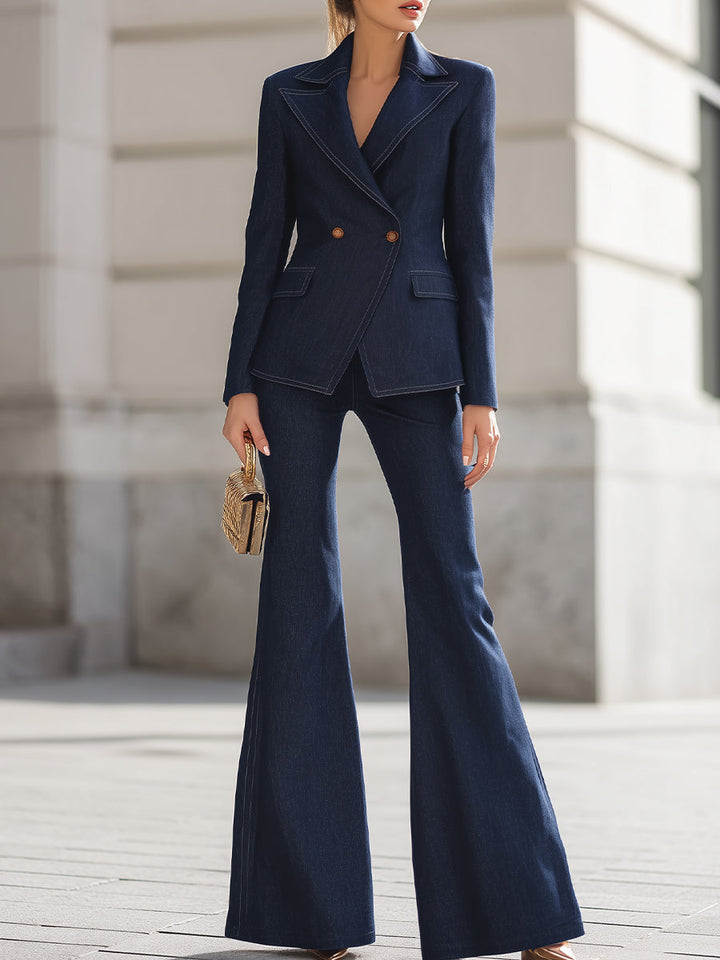 Retro modern denimkostym