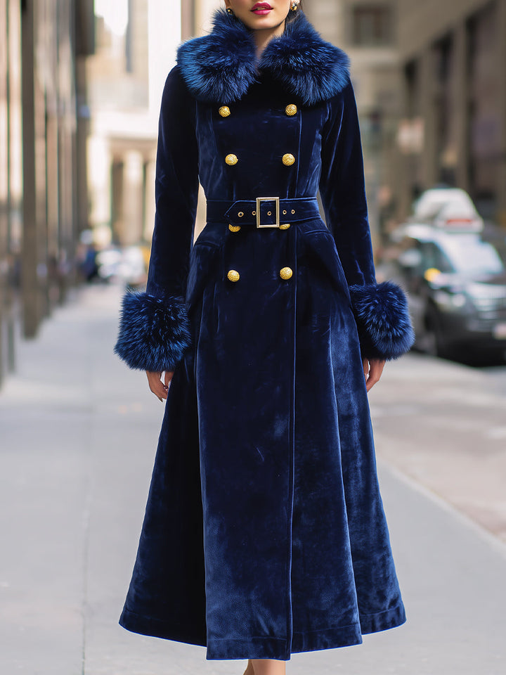 Royal Velvet Faux Fur Coat