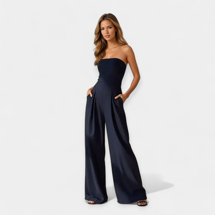 Elegant axelbandslös jumpsuit