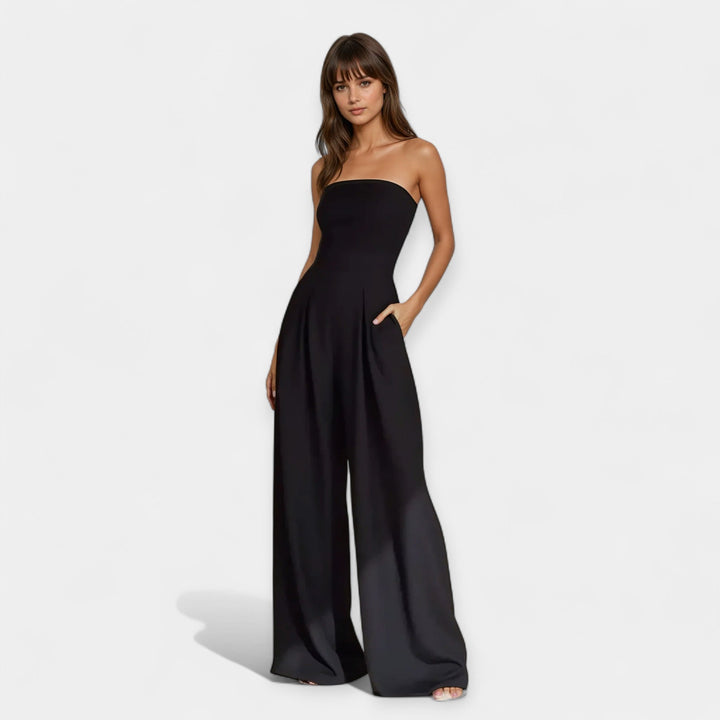 Elegant axelbandslös jumpsuit