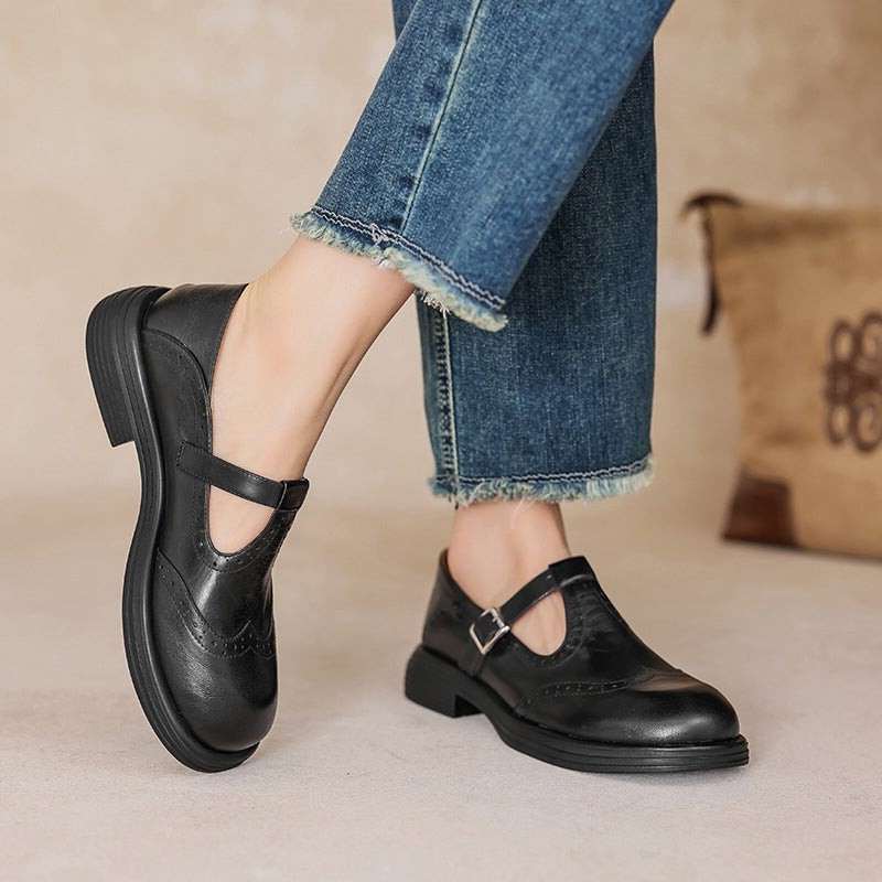 Elva™ Elegant Leather Mary Janes