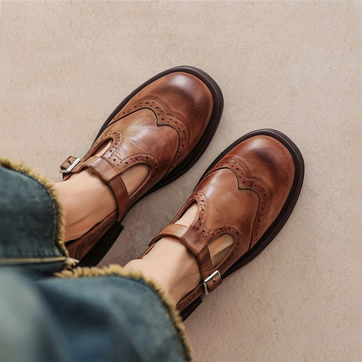 Elva™ Elegant Leather Mary Janes