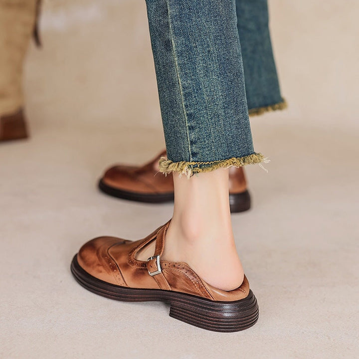 Elva™ Elegant Leather Mary Janes