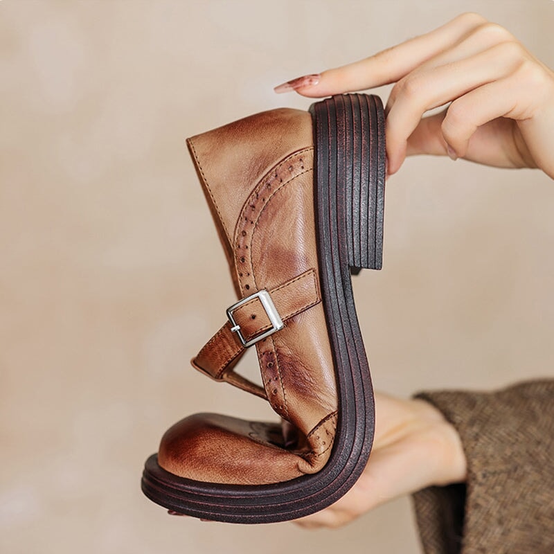 Elva™ Elegant Leather Mary Janes