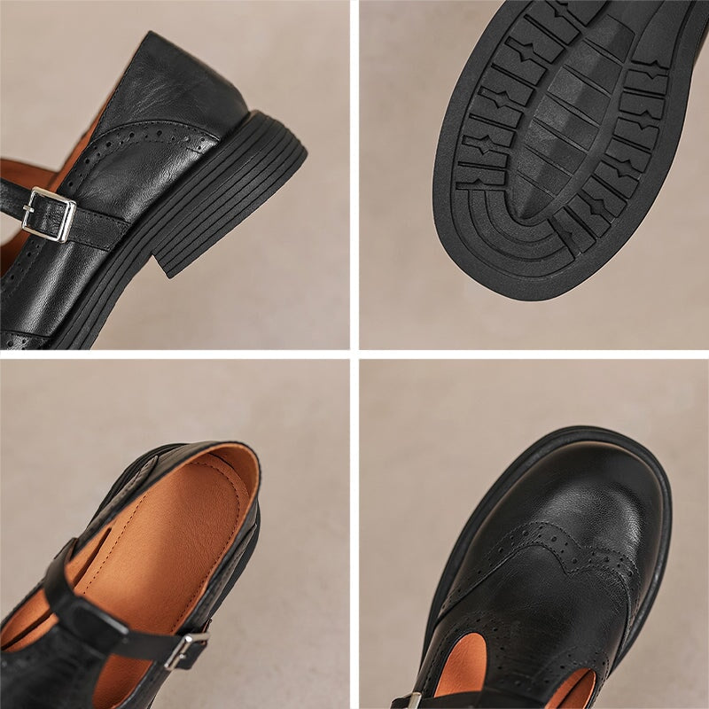 Elva™ Elegant Leather Mary Janes