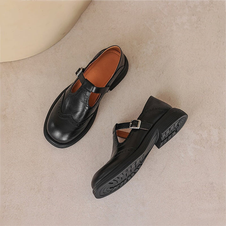 Elva™ Elegant Leather Mary Janes