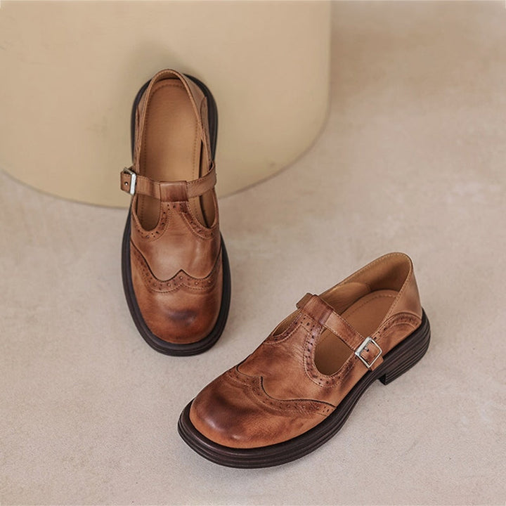 Elva™ Elegant Leather Mary Janes