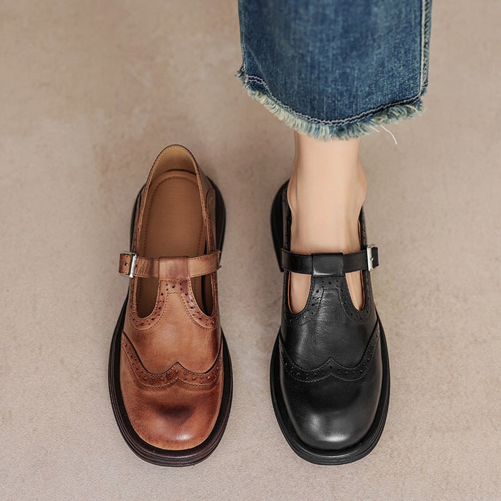 Elva™ Elegant Leather Mary Janes