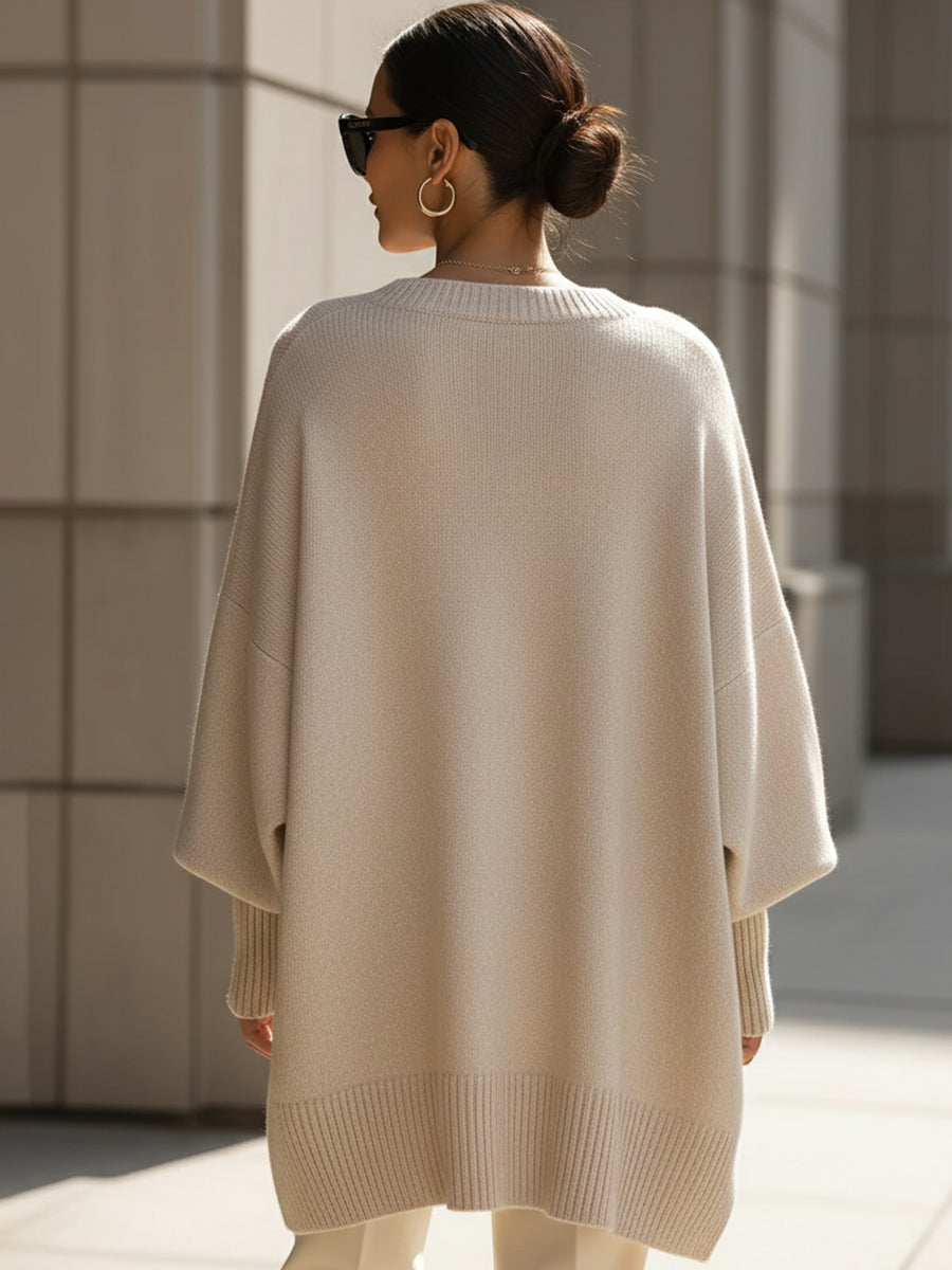 EMMA | OVERSIZED KNIT PONCHO SWEATER