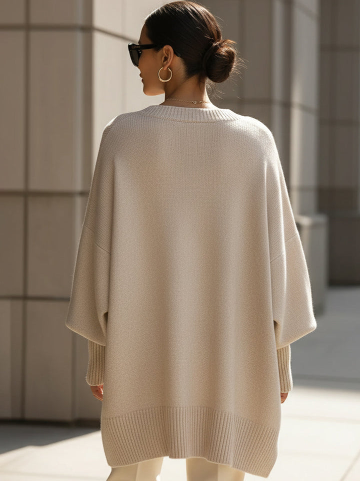 EMMA | OVERSIZED KNIT PONCHO SWEATER