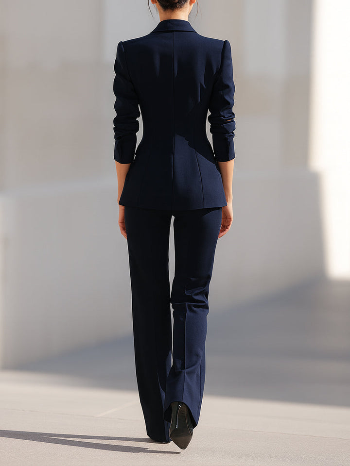 Navy Structured Pantsuit Midnight
