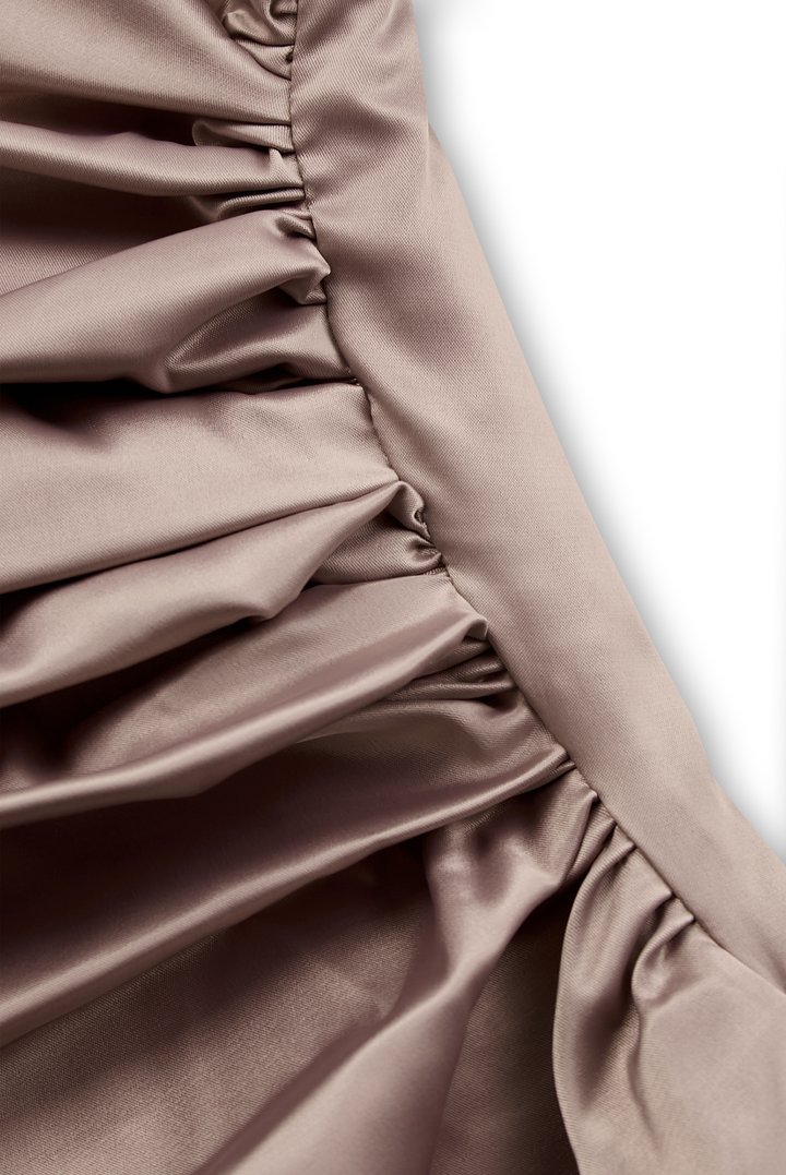 Vivienne | Champagne Satin Gown