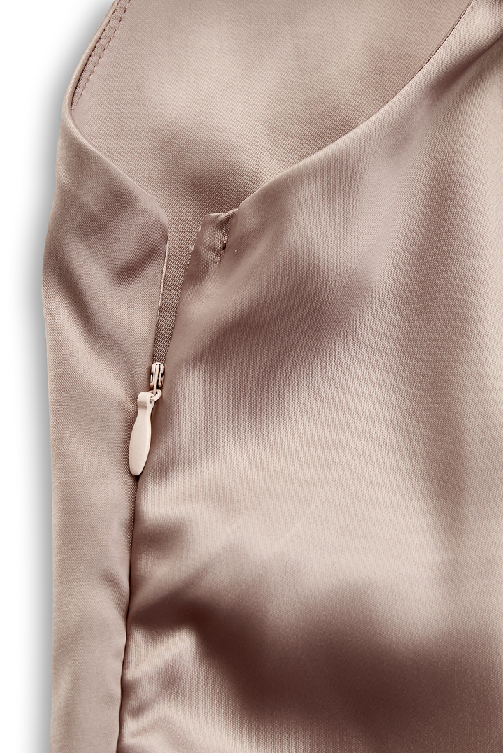 Vivienne | Champagne Satin Gown