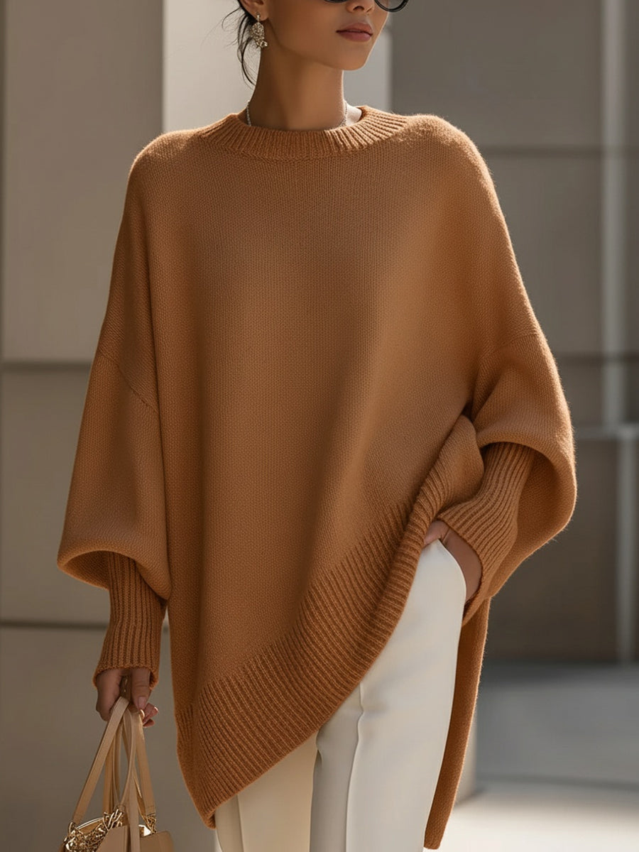 EMMA | OVERSIZED KNIT PONCHO SWEATER