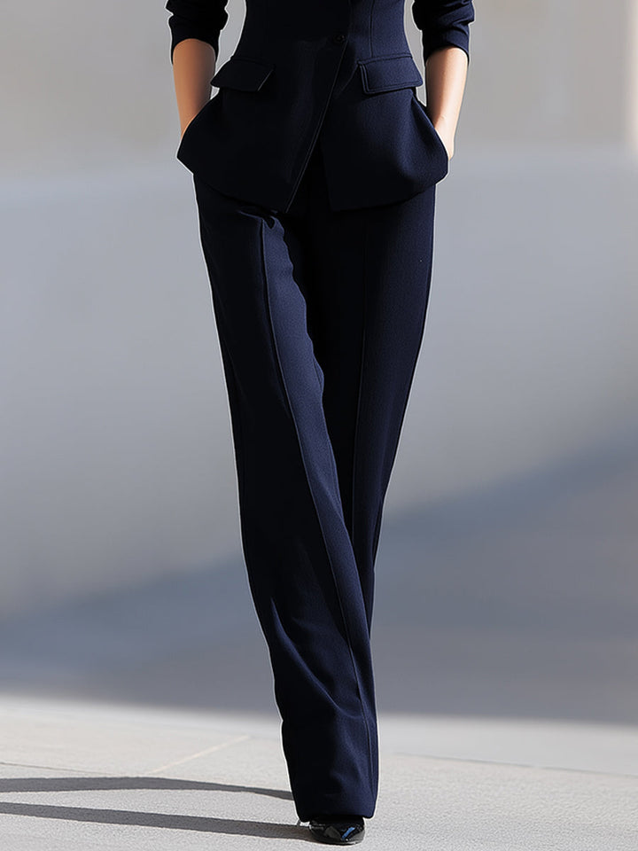 Navy Structured Pantsuit Midnight