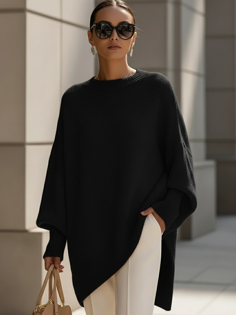 EMMA | OVERSIZED KNIT PONCHO SWEATER
