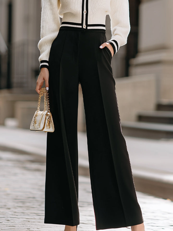 Black White Knit Set