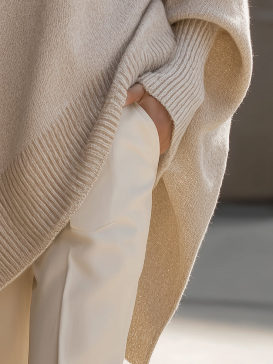 EMMA | OVERSIZED KNIT PONCHO SWEATER
